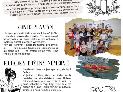 Třídní plátek 4.A - ohlédnutí za listopadem 2025