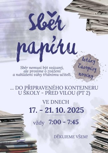 Sběr papíru!