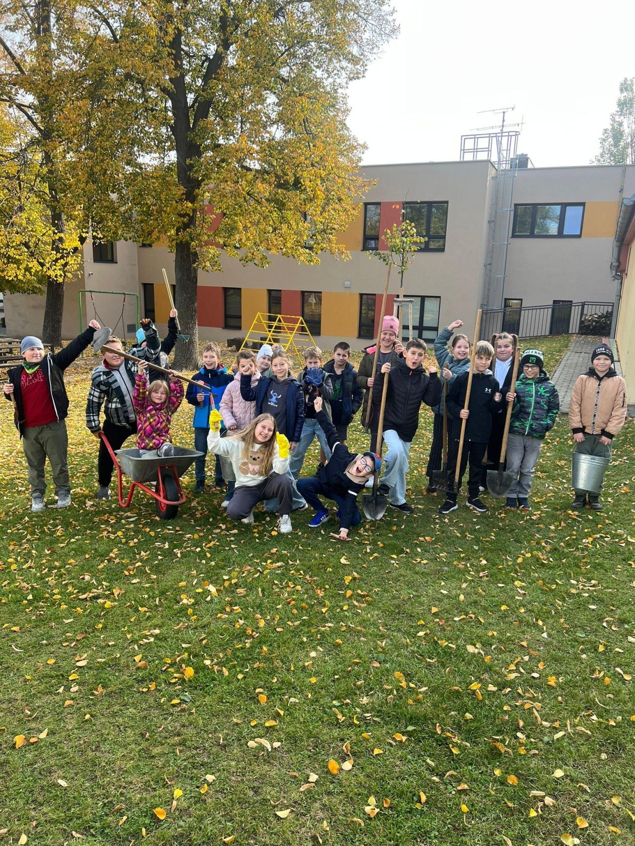 Práce na školním pozemku