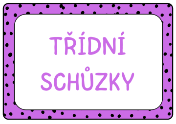 Třídní schůzky 3.11.2025 v 16:00