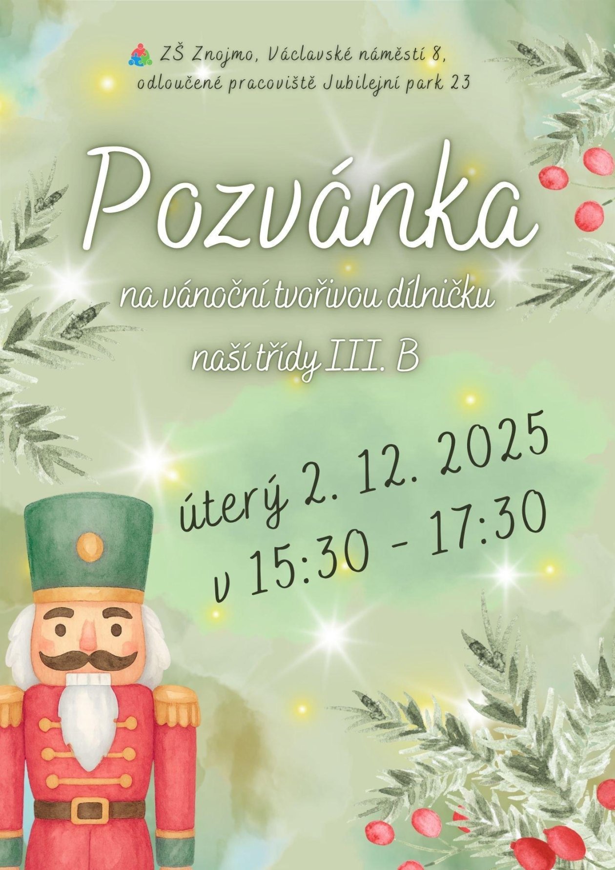 Pozvánka na tvoření s rodiči