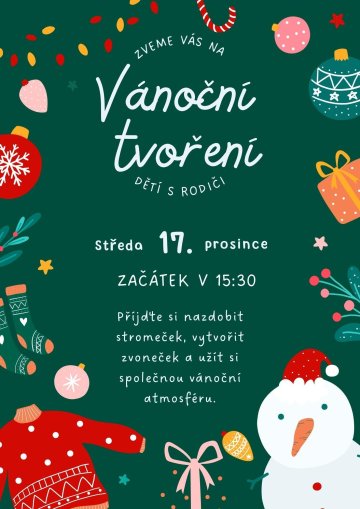 Pozvánka na Vánoční tvoření