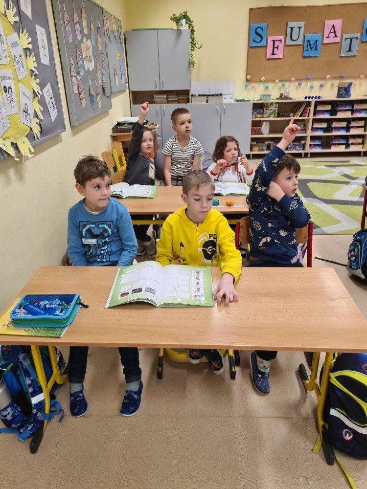 Na návštěvě u prvňáčků.