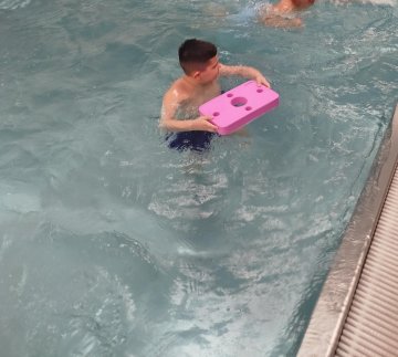 První hodina plavání I. a II.C