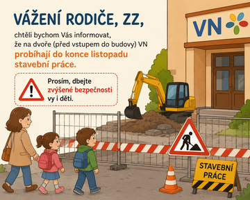 Upozornění na stavební práce